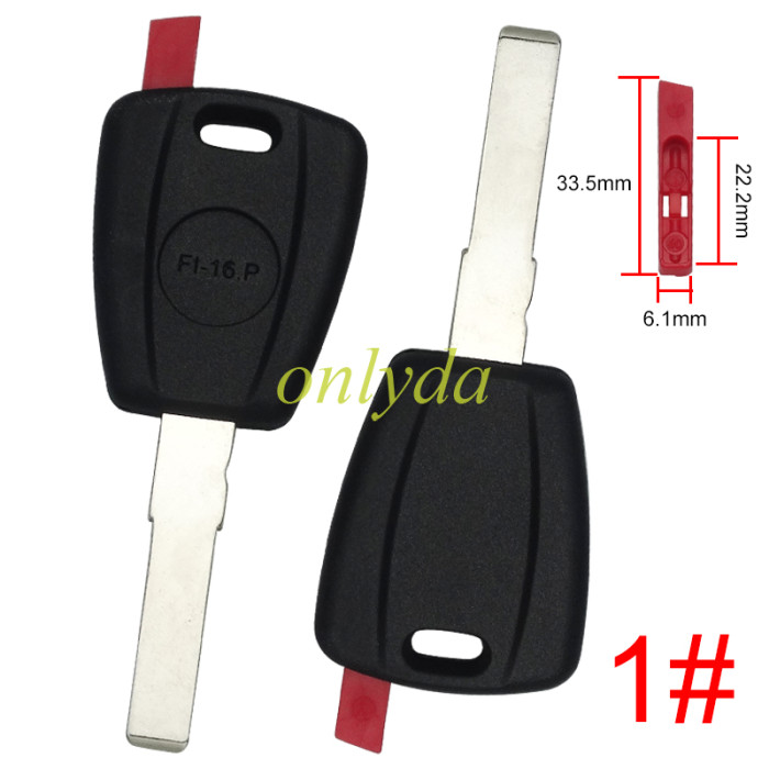 For Fiat transponder key blank without logo ， pls choose model