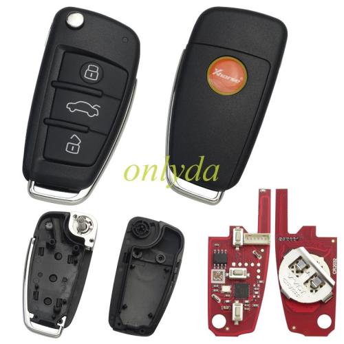 XKA620EN Xhorse  2nd Generation Wire Remote Key for Audi A6L Q7 Type 3 Buttons ( 2nd Generation of XKA600EN)
