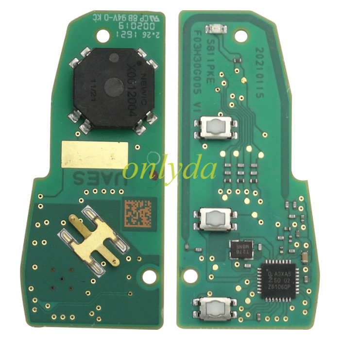 Original JAC JS6 2024 Smart Proximity Remote Key 3 Buttons HITAG3 47 chip 434MHz JAC Sehol/Yiyue Sehol E10X, QX, Yao, X8, A5, and JAC Yiyue 3.
