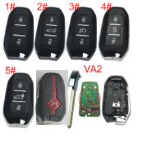 For Citroen remote key shell with with New Model Red Back Cover with DS ...