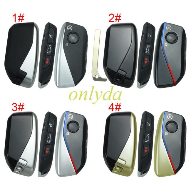 For BMW Modified NEW style remote key shell with 3+1button,on the front side with 3X button, pls choose the model