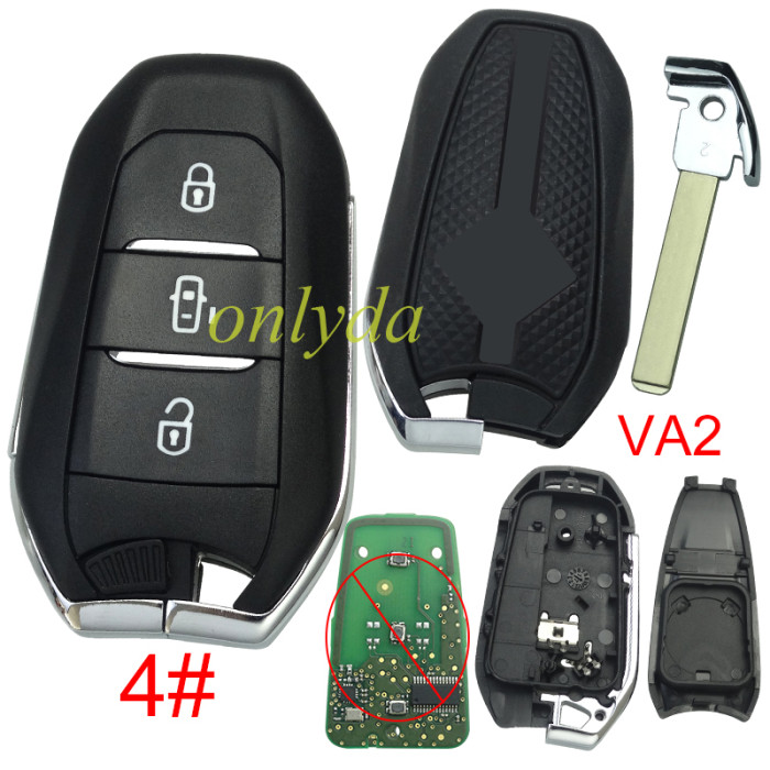 For Citroen remote key shell with with New Model Red Back Cover with DS badge, blade VA2. Pls choose the button type