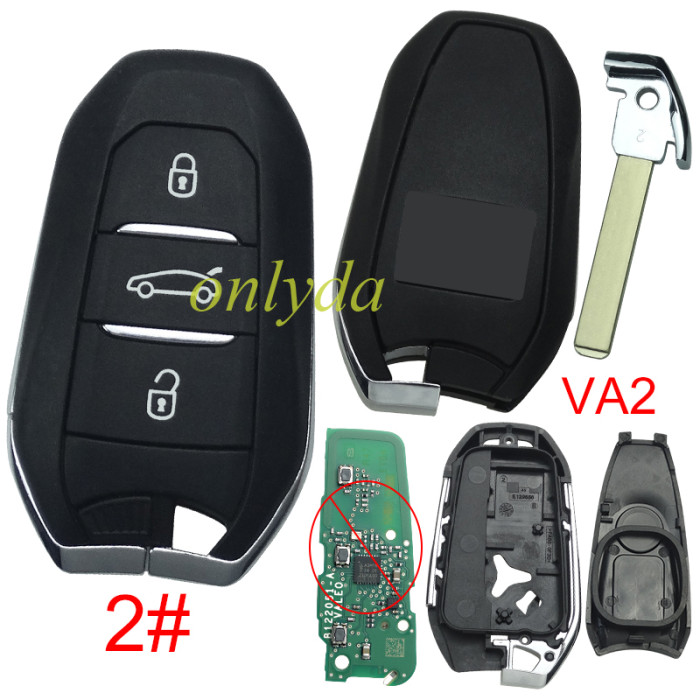 For Fiat remote key shell with Fiat badge, blade VA2, pls choose the button