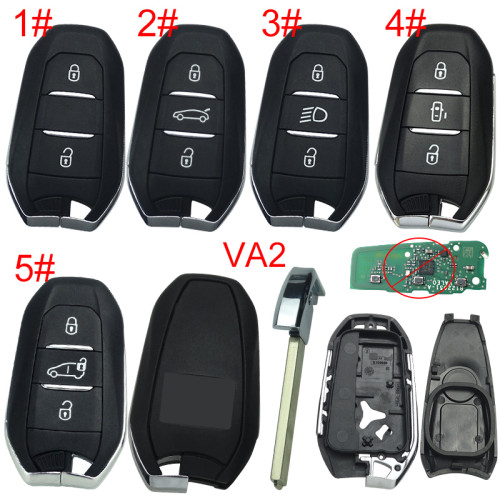 For Fiat remote key shell with Fiat badge, blade VA2, pls choose the button