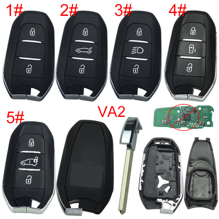 For Fiat remote key shell with Fiat badge, blade VA2, pls choose the button