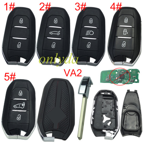 For Citroen DS remote key shell with New Model Red Back Cover with DS badge, blade VA2. Pls choose the button type