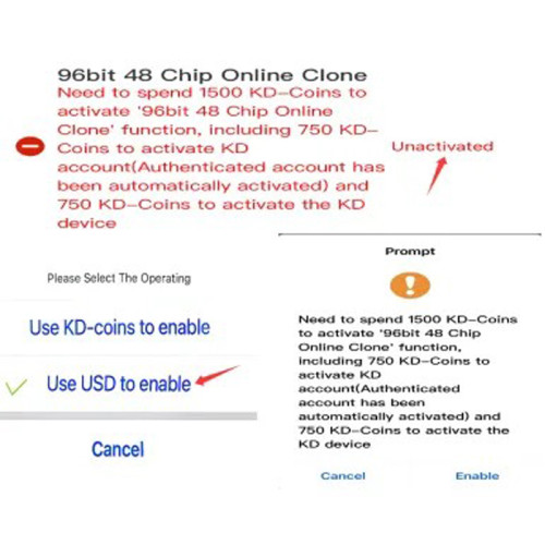 [KEYDIY Wallet Recharge 10USD]  Enable function for 96bit 48 chip online Clone -please note this Only for USD enable. Pls provide your keydiy account , the account must be verifided