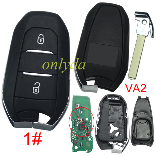 For Fiat remote key shell with Fiat badge, blade VA2, pls choose the button