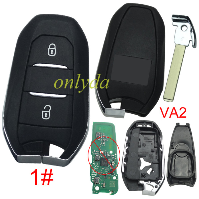 For Fiat remote key shell with Fiat badge, blade VA2, pls choose the button