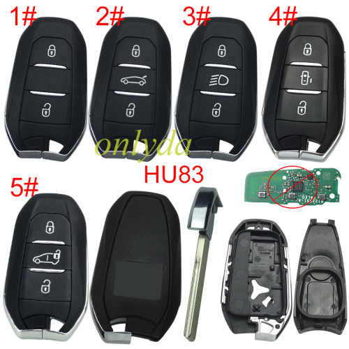 For Fiat remote key shell with Fiat badge, blade HU83, pls choose the button