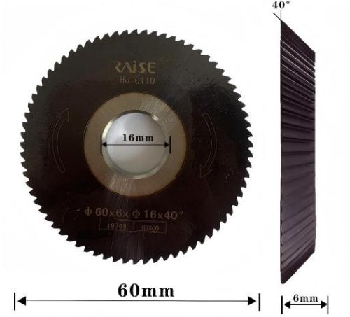 P-4686 Raise cutting wheel Black King Kong Fine-Tooth Angled Thread Chaser,specifications φ60x6xφ16x40°