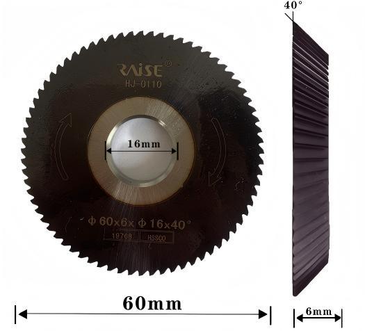 P-4686 Raise cutting wheel Black King Kong Fine-Tooth Angled Thread Chaser,specifications φ60x6xφ16x40°