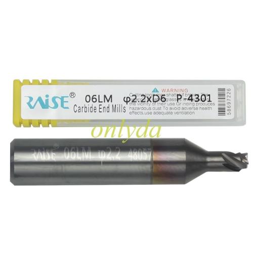 P-4301，Raise laser cutters FUTURA Series Computer Numerical Control End Mill，specifications φ2.2x0.8x2.6xD6x30x3F