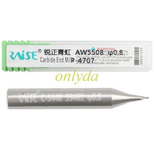 P-4707，Tungsten Steel End Mill - Qinghong Series，specifications φ0.8xD6x40x1T