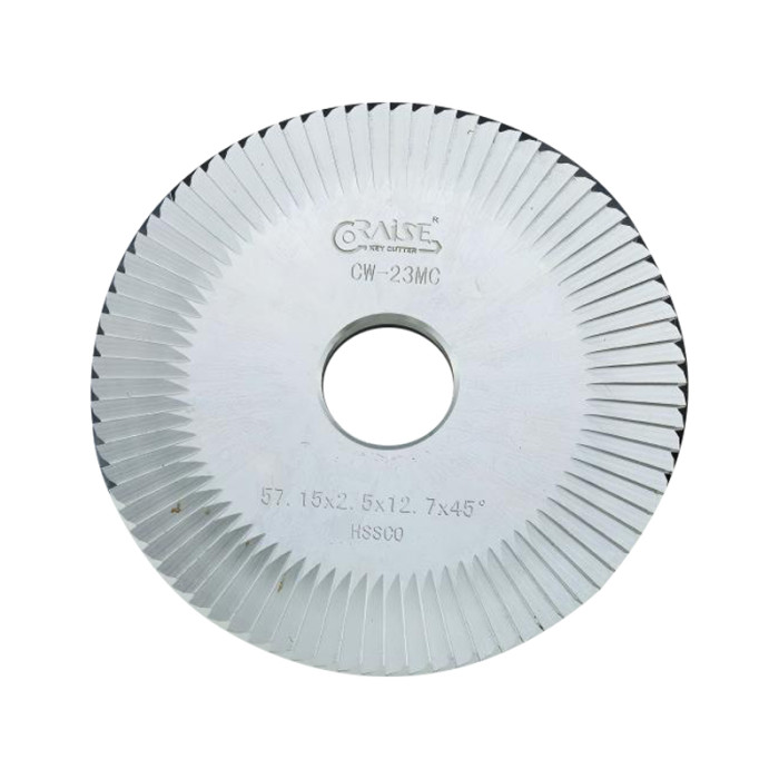 P-625，Raise cutting wheel Cobalt-Containing High-Speed Steel Angle Cutter，specifications φ57.15x2.5xφ12.7x45°