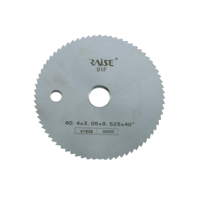 P-3816，Raise cutting wheel Cobalt-Alloyed High-Speed Steel Angle Cutter，specifications φ60.4x3.05xφ9.525x40°