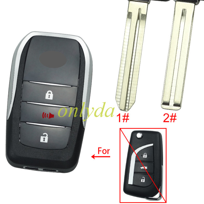 For Toyota 2+1 button modified key shell,please choose the key blade