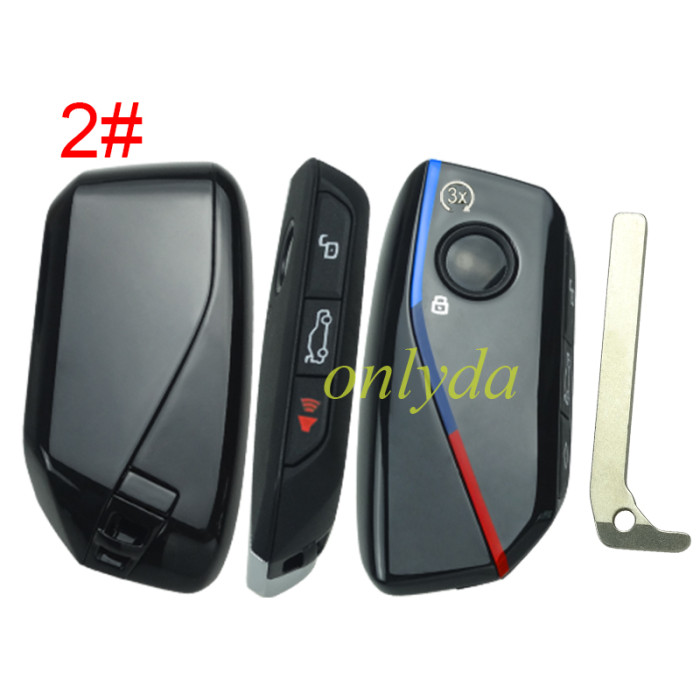 For BMW Modified NEW style remote key shell with 3+1button,on the front side with 3X button, pls choose the model