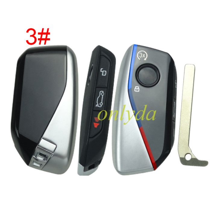 For BMW Modified NEW style remote key shell with 3+1button,on the front side with 3X button, pls choose the model