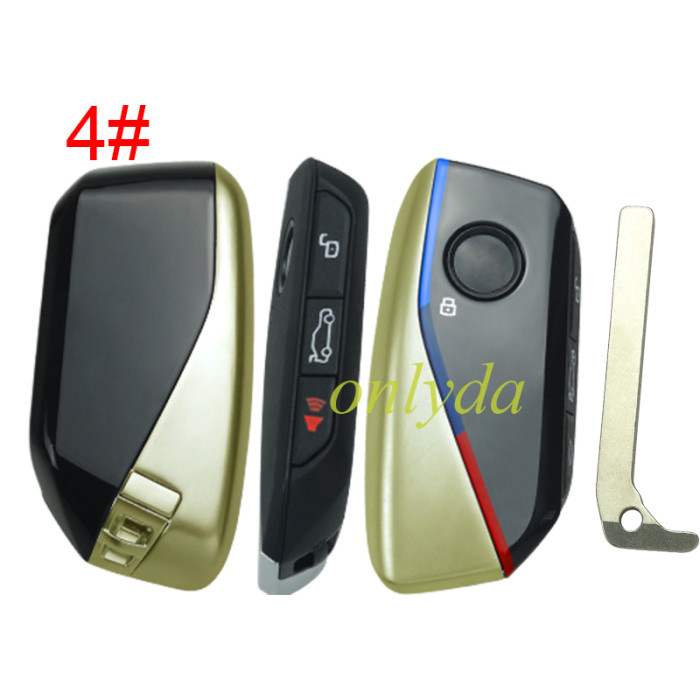 For BMW Modified NEW style remote key shell with 3+1button with horn button, pls choose the model
