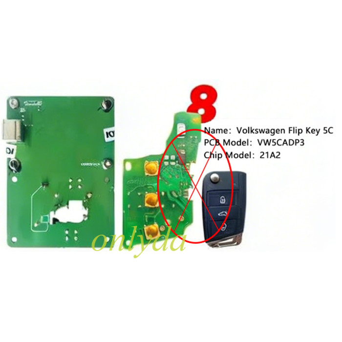 [Not Required Token or annual fee]KYDZ soldering-free adapter  Add Key for  VW, pls choose model