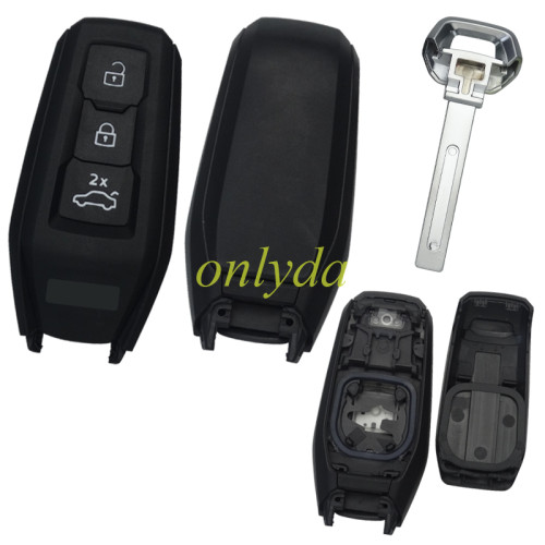 For 2024-2026 Audi A5, A5L, A6L, Q5L 3 button key shell with badge/without badge, pls choose