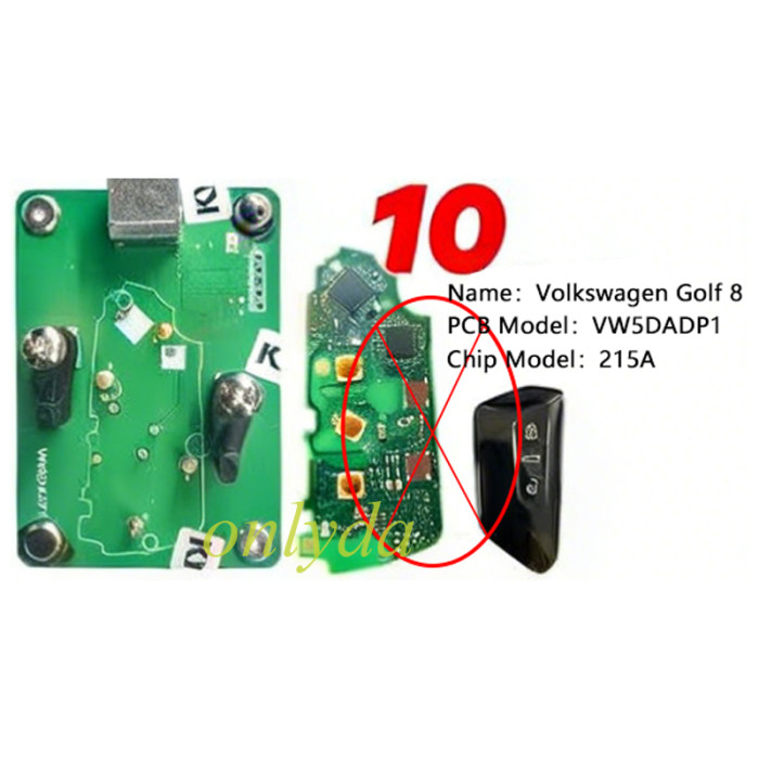 [Not Required Token or annual fee]KYDZ soldering-free adapter  Add Key for  VW, pls choose model