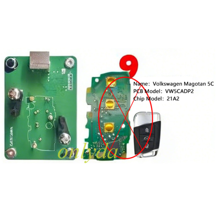 [Not Required Token or annual fee]KYDZ soldering-free adapter  Add Key for  VW, pls choose model