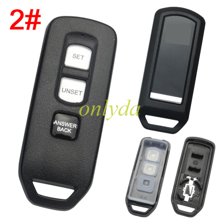 For Honda-Motor bike 3 button key blank with badge ， pls choose button