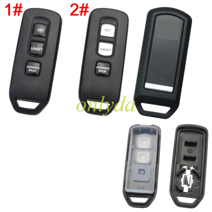 For Honda-Motor bike 3 button key blank with badge ， pls choose button