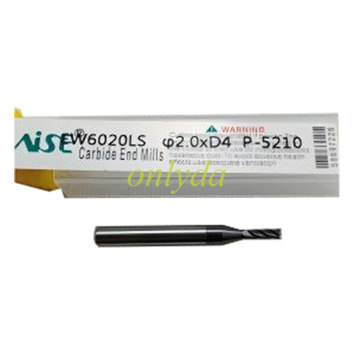 P-5210，specifications φ2.0x6.0xD4x35Lx4F，Raise laser cutters CNC Tungsten Steel Key Cutter (Coated)