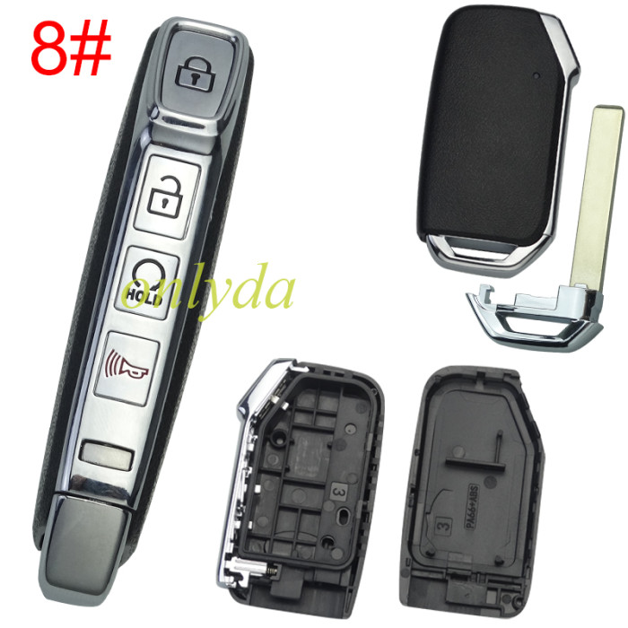 For Kia 3/3+1 button remote  key blank  without battery holder without badge , buttons on the side , pls choose button (Can be installed with VVDI PCB)