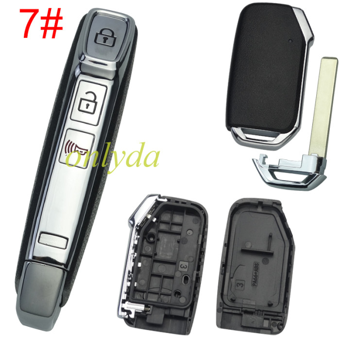 For Kia 3/3+1 button remote  key blank  without battery holder without badge , buttons on the side , pls choose button (Can be installed with VVDI PCB)