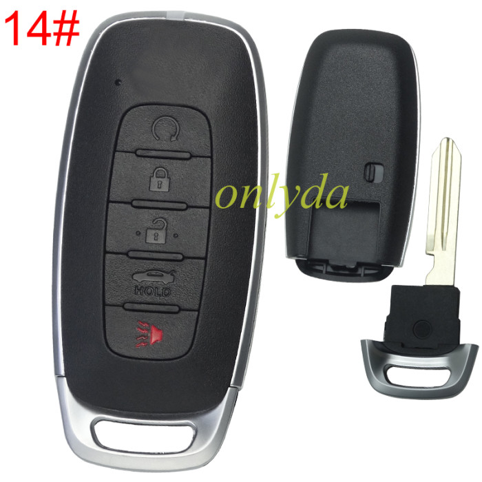 ForNissan  remote key blank,without badge ,pls choose button