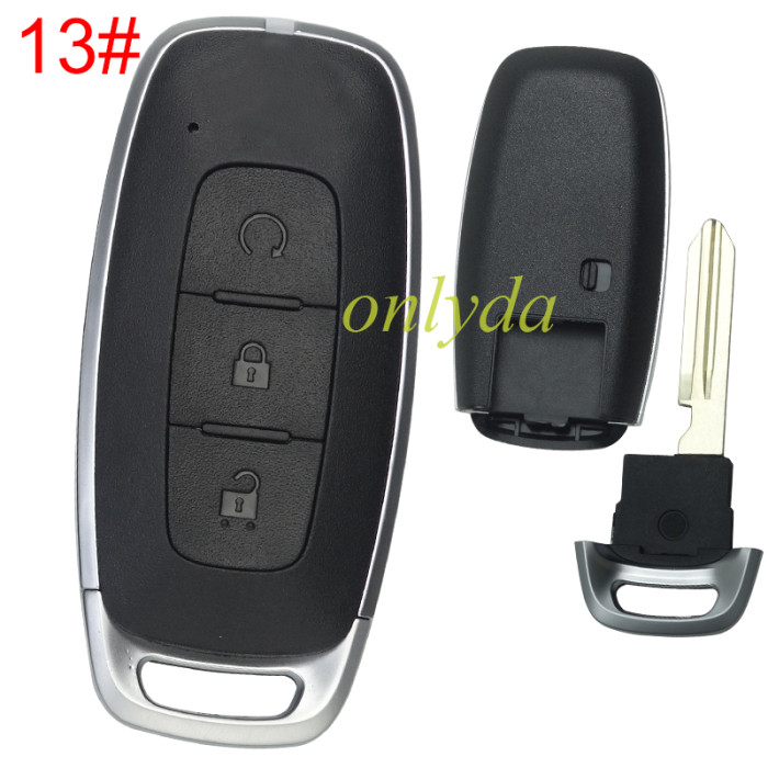 ForNissan  remote key blank,without badge ,pls choose button