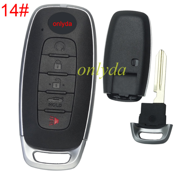 For Nissan 3 button remote key blank with badge