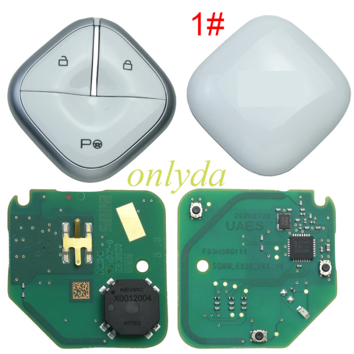 Genuine Car Keyless Smart Remote Key 47 chip 433Mhz for WULING BINGO EV Wuling Bingo KiwiEv Hatchback Intelligent Remote Key