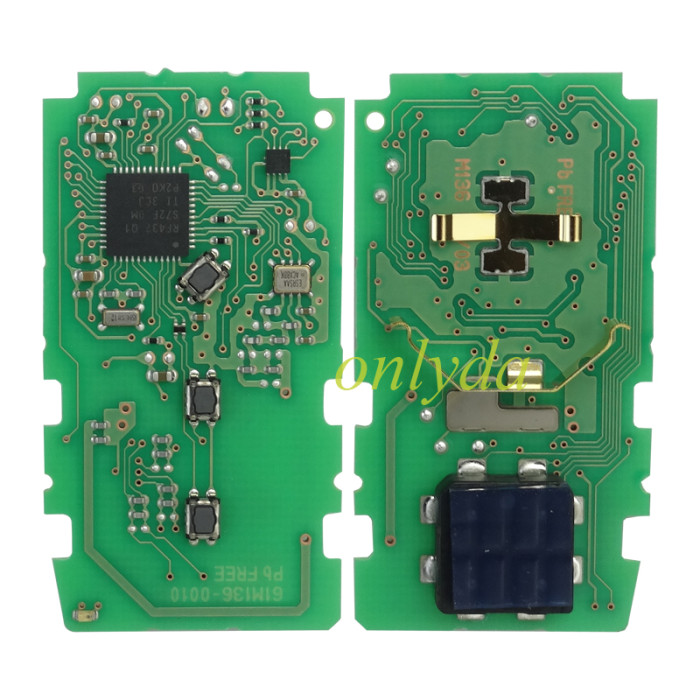 For Toyota  Yaris  2022-2024 Genuine Smart Remote Key 3 Buttons  433.58-434.42MHz    8A-89  H chip P4=BA 61M136-0010 B3N2K2R