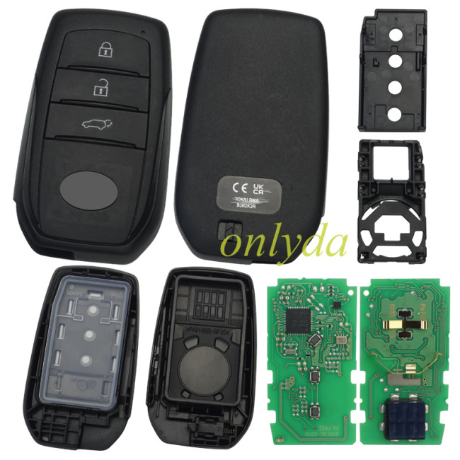 For Toyota Yaris 2022-2024 Genuine Smart Remote Key 3 Buttons 433.58-434.42MHz 8A-89 H chip P4=BA 61M136-0010 B3N2K2R