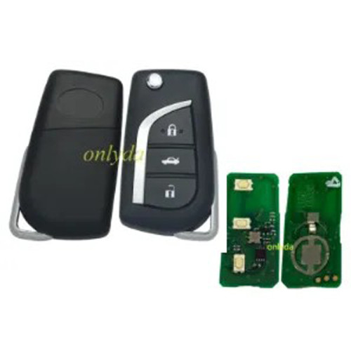 original Toyota Folding car remote key fob,for Camry, Reiz, Levin, Corolla, RAV4 The required battery is a CR1620 Chip type:TIRIS DST-AES ID8A  H-chip. 315MHz ASK PCB NO.TD425251-0010