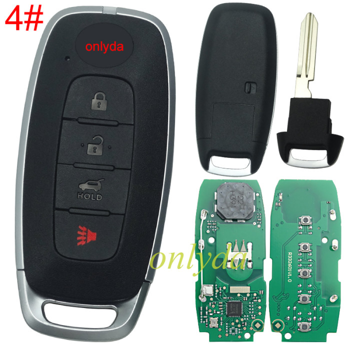 2023 Nissan remote   FCC ID: KR5TXPZ1 PN:S180146104 Ariya  285E3-5MR3B  285E3-5MR1B  285E3-5MR0B  S180146100 Juke S180146119  S180146108 285E3-6LY1A Versa 433MHZ/315MHZ, Rogue Kicks Versa Ariya Pathfinder 2022+ pls choose button and mhz,