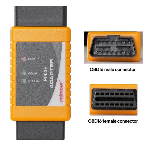 P003+ Adapter Kit The P003+ adapter kit is used for reading and writing ECU data for engines, transmissions, etc., matching anti-theft keys, and calculating anti-theft data.