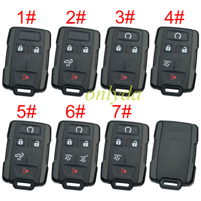 For Chevrolet  remote key shell with cross badge place, the side part is black, pls choose the button
