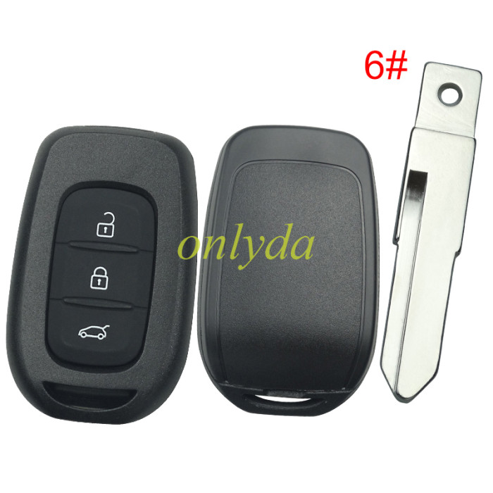 For Renault 3 button remote key blank 【without badge】,please choose the blade