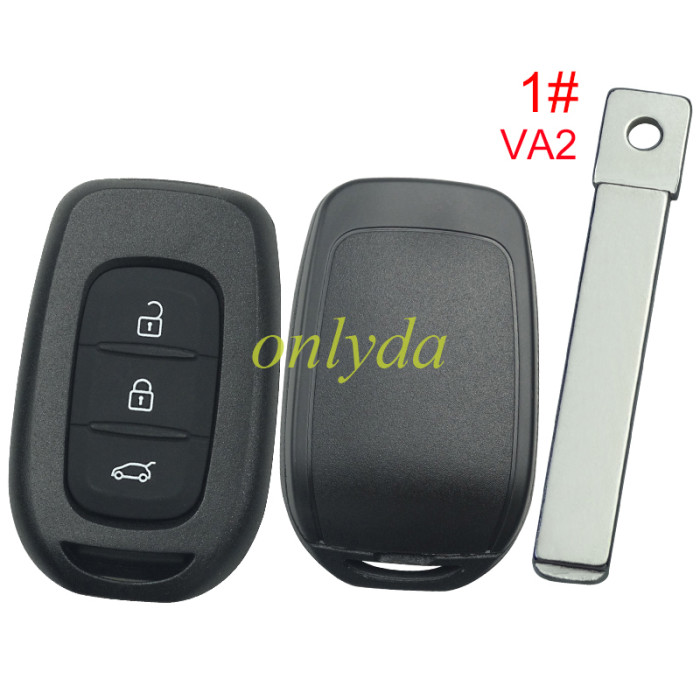 For Renault 3 button remote key blank 【without badge】,please choose the blade