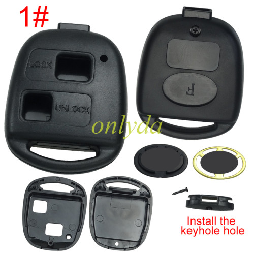 For Toyota remote key case, with original logo,pls choose button model