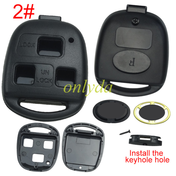 For Toyota remote key case, with original logo,pls choose button model