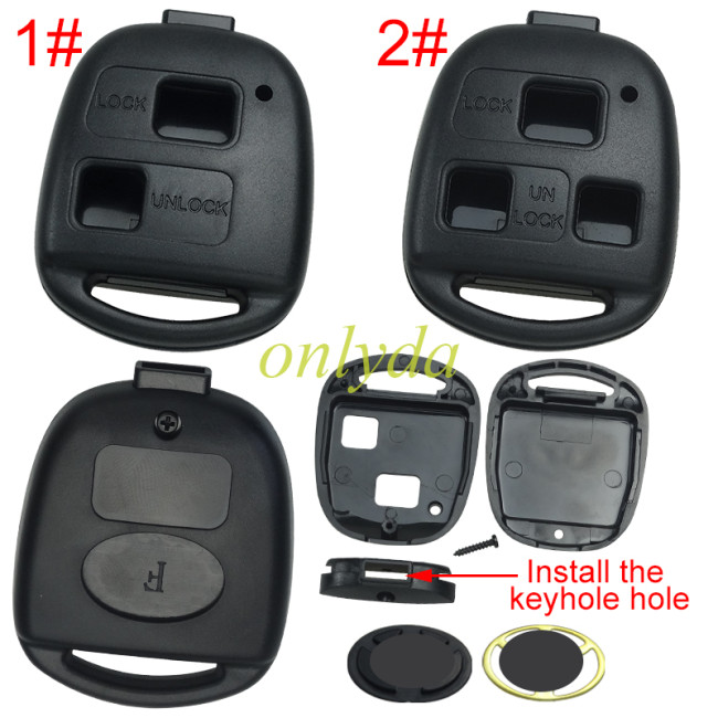 For Toyota remote key case, with original logo,pls choose button model