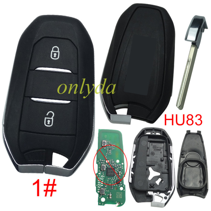 For Jeep remote key shell with Jeep badge, blade HU83, pls choose the button
