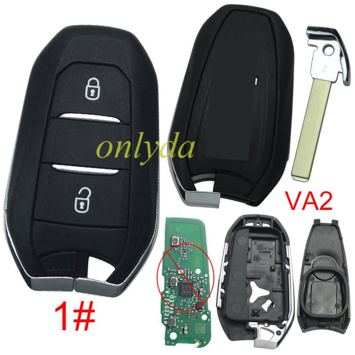 For Jeep remote key shell with Jeep badge, blade VA2, pls choose the button